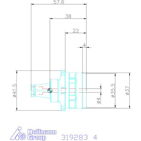 Garant Gyorscserés adapter ER16 4 mm