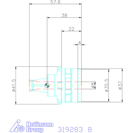 Garant Gyorscserés adapter ER16 8 mm