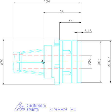 Garant Gyorscserés adapter ER40 20 mm