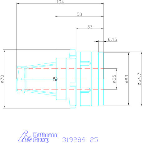 Garant Gyorscserés adapter ER40 25 mm