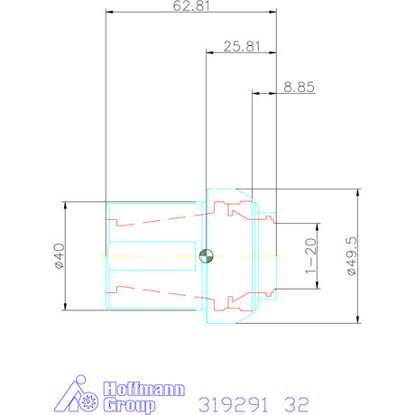 Garant Befogópersely, hengeres 32
