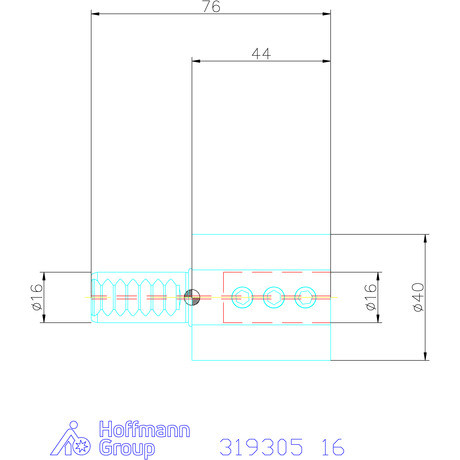 Holex Furatkés tartó Form E2 16 mm