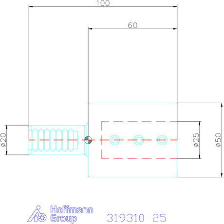 Holex Furatkés tartó Form E2 25 mm