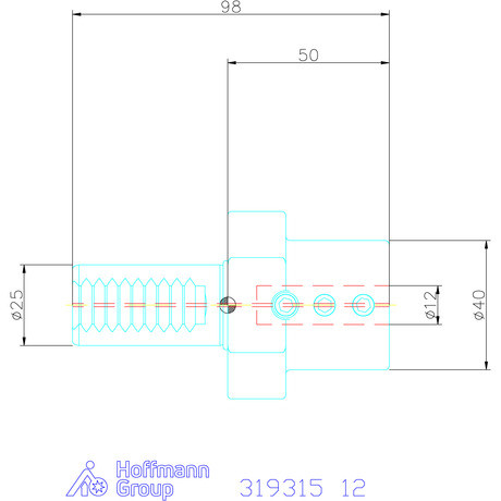 Holex Furatkés tartó Form E2 12 mm