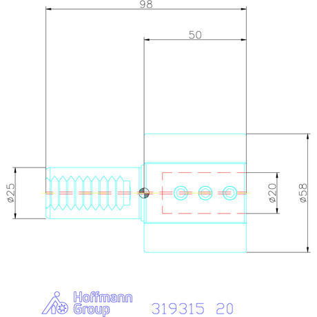 Holex Furatkés tartó Form E2 20 mm