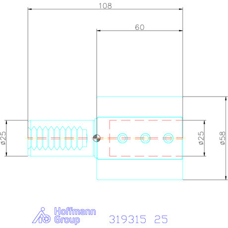 Holex Furatkés tartó Form E2 25 mm