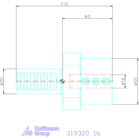 Holex Furatkés tartó Form E2 16 mm