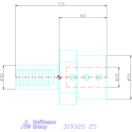 Holex Furatkés tartó Form E2 25 mm