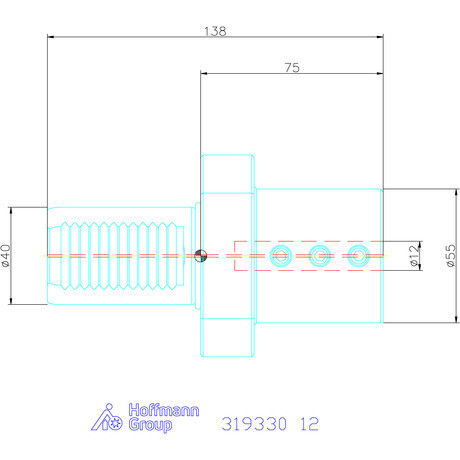 Holex Furatkés tartó Form E2 12 mm