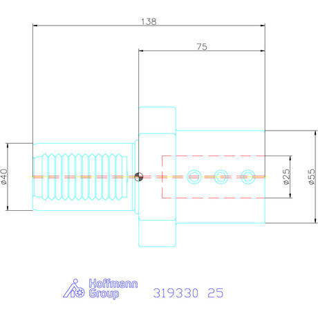 Holex Furatkés tartó Form E2 25 mm