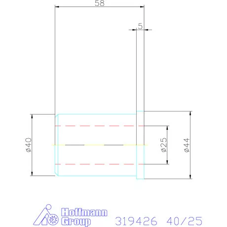 Holex Szűkítőpersely 40/25 mm