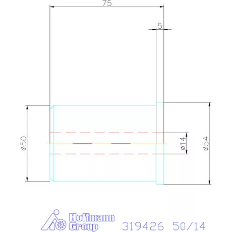 Holex Szűkítőpersely 50/14 mm