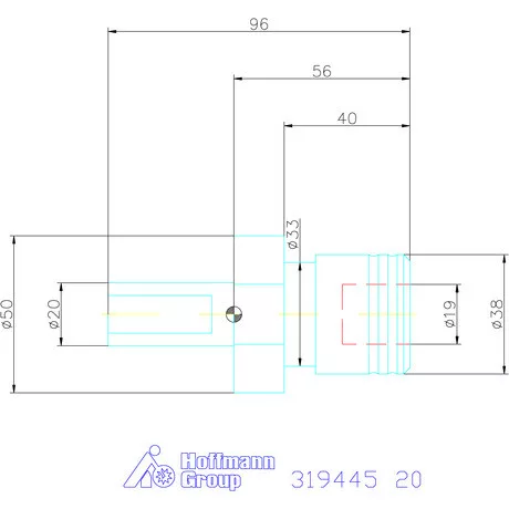 Holex Gyorscserés menetfúró befogó M3 − M12 20 mm