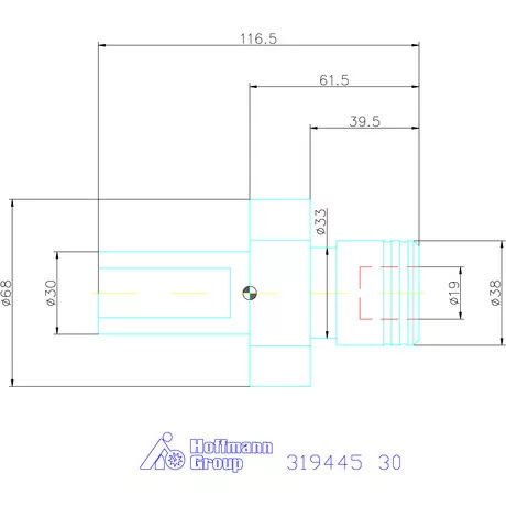 Holex Gyorscserés menetfúró befogó M3 − M12 30 mm