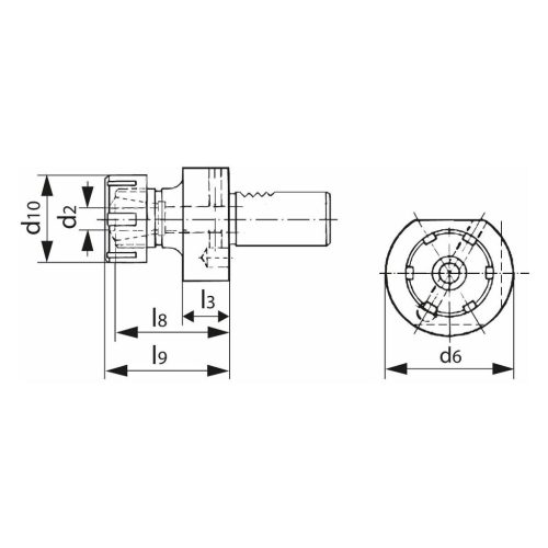 Holex OZ szorítópatronos befogó Form E3 3,5-32
