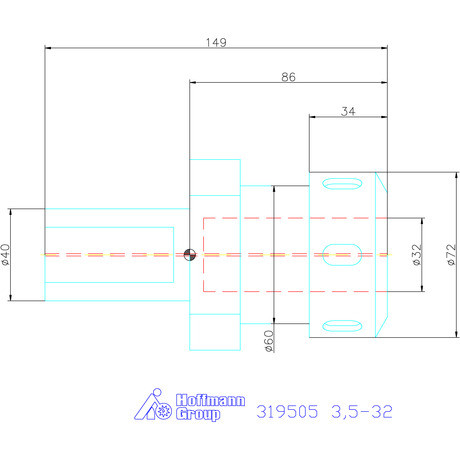 Holex OZ szorítópatronos befogó Form E3 3,5-32