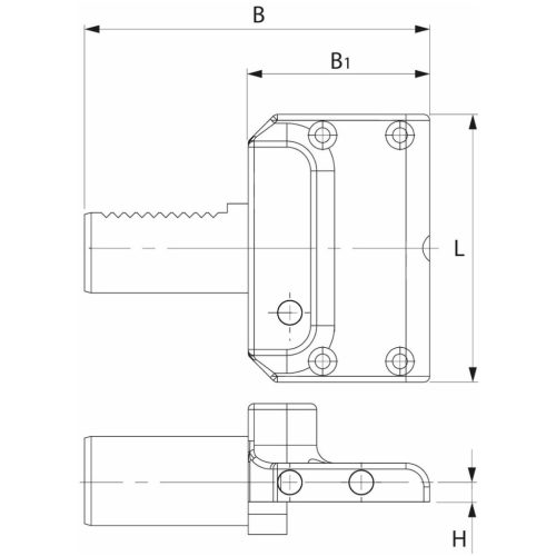 Garant VDI adapter, hajlított, rúdmegfogóhoz 40-A