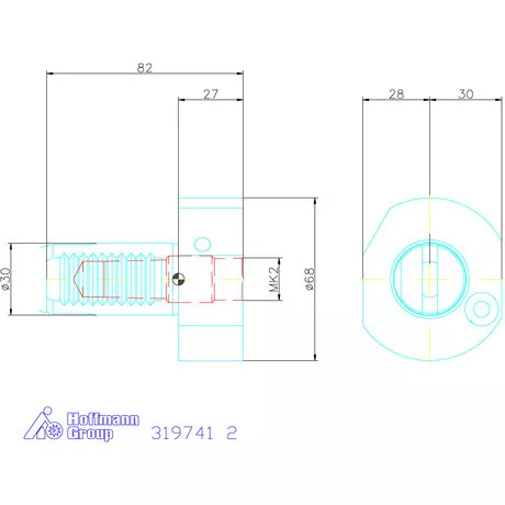 Holex Szerszámtartó kúpos befogóval Form F 2