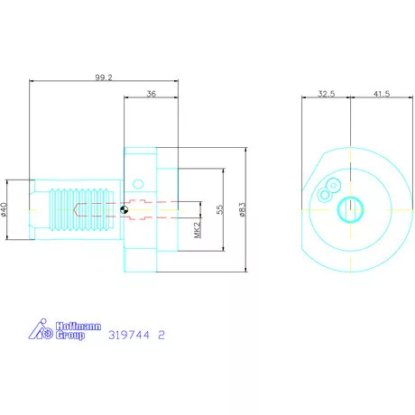 Holex Szerszámtartó kúpos befogóval Form F 2