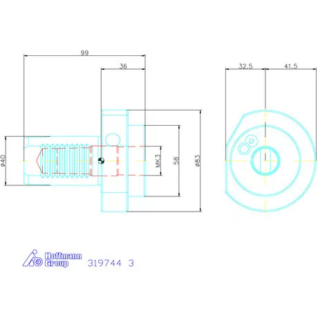 Holex Szerszámtartó kúpos befogóval Form F 3