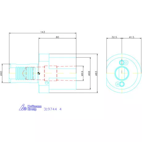 Holex Szerszámtartó kúpos befogóval Form F 4