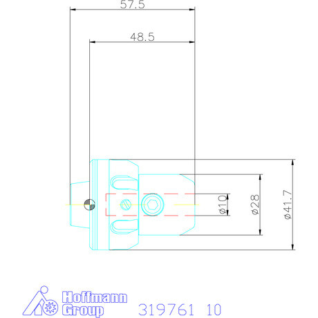 Garant Gyorscserés adapter, Weldon külső anyával ER 25 10 mm