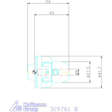 Garant Gyorscserés adapter, Weldon külső anyával ER 25 8 mm