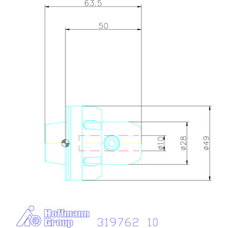 Garant Gyorscserés adapter, Weldon külső anyával ER 32 10 mm