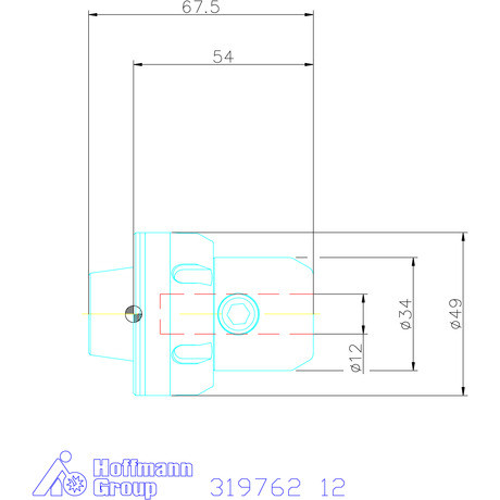 Garant Gyorscserés adapter, Weldon külső anyával ER 32 12 mm
