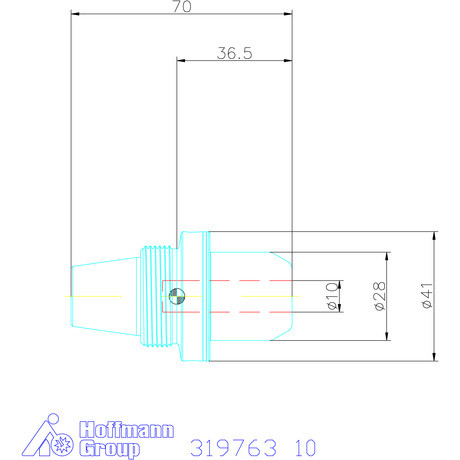 Garant Gyorscserés adapter, Weldon belső anyához ER 25 10 mm