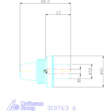 Garant Gyorscserés adapter, Weldon belső anyához ER 25 6 mm