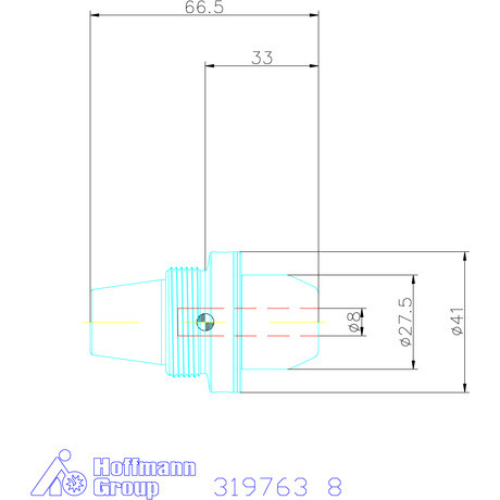 Garant Gyorscserés adapter, Weldon belső anyához ER 25 8 mm
