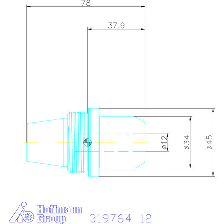 Garant Gyorscserés adapter, Weldon belső anyához ER 32 12 mm