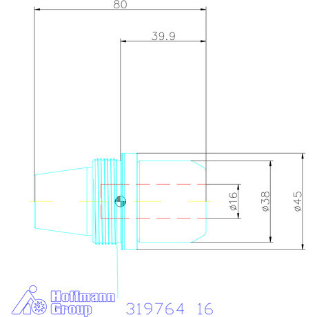 Garant Gyorscserés adapter, Weldon belső anyához ER 32 16 mm