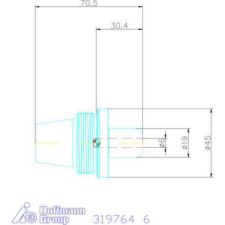 Garant Gyorscserés adapter, Weldon belső anyához ER 32 6 mm