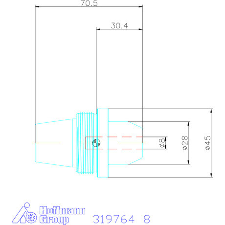 Garant Gyorscserés adapter, Weldon belső anyához ER 32 8 mm
