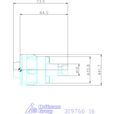 Gyorscserés adapter, marófej külső anyával ER 25 16 mm