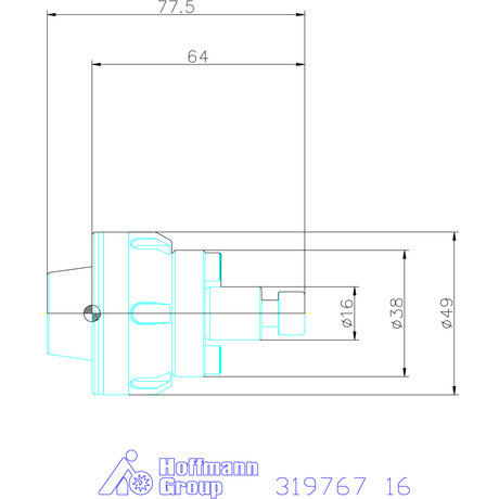 Garant Gyorscserés adapter, marófej külső anyával ER 32 16 mm