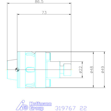 Garant Gyorscserés adapter, marófej külső anyával ER 32 22 mm