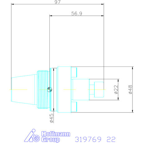 Garant Gyorscserés adapter, marófej belső anyához ER 32 22 mm