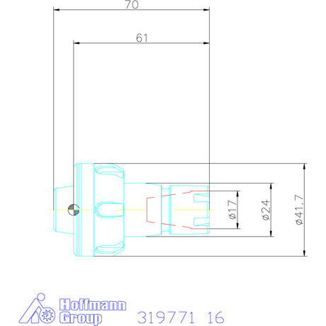 Garant Gyorscserés adapter, ER-Mini, külső anyával ER 25 16