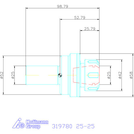 Garant ER kiegyenlítő önbeálló tartó Hengeres 25-25