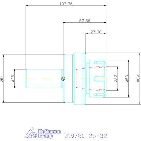 Garant ER kiegyenlítő önbeálló tartó Hengeres 25-32