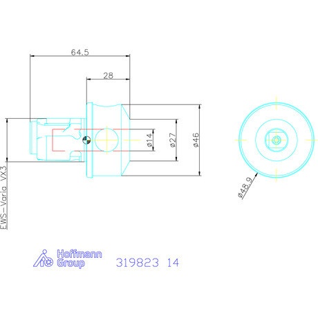 Ews Telibefúró tartó VARIA VX3 14 mm