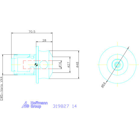 Ews Telibefúró tartó VARIA VX4 14 mm