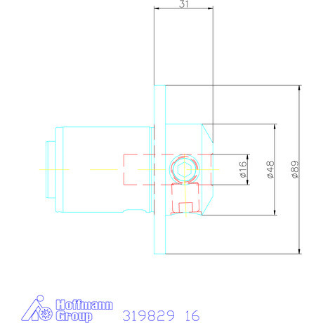 Ews Telibefúró tartó VARIA 16 mm