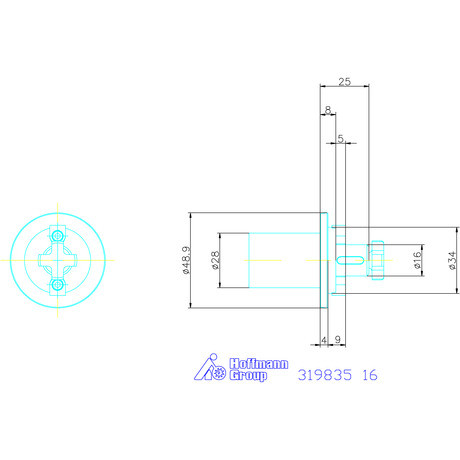 Ews Axiális marótüske tartó VARIA VX3 16 mm