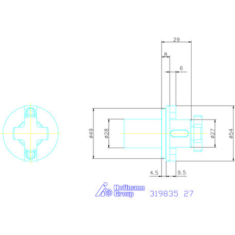 Ews Axiális marótüske tartó VARIA VX3 27 mm