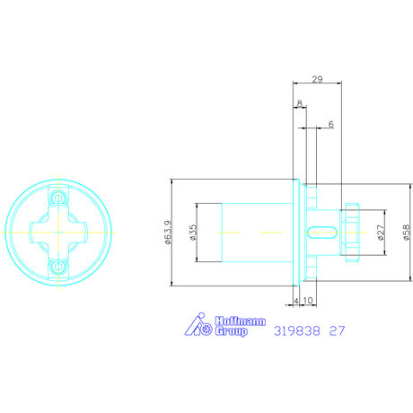 Axiális marótüske tartó VARIA VX4  27 mm