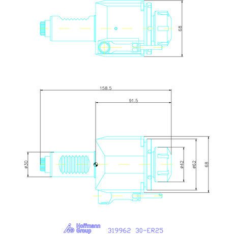 Garant Meghajtott szerszám, axiális 30-ER25